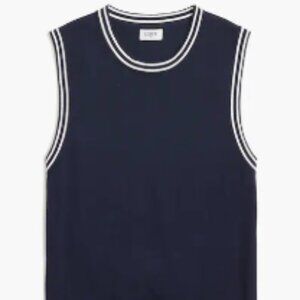 Jcrew Navy Contrast Trim Sweater Shell